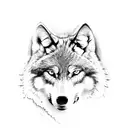 wolf angry tattoo design idea