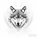 wolf angry tattoo design idea