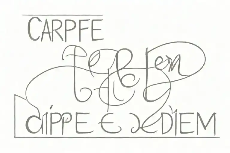 Carpe Diem text tattoo tattoo design idea