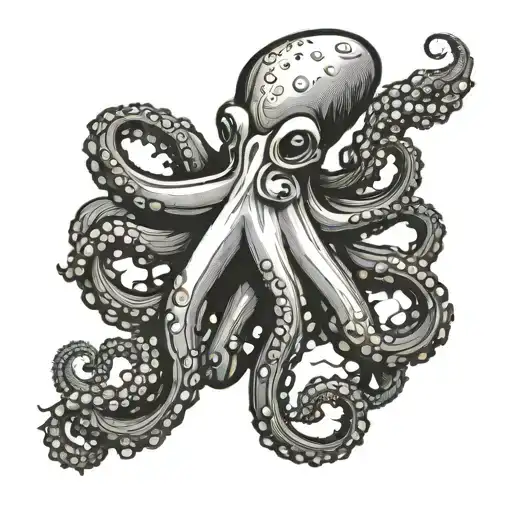 Octopus and 1984 red Camaro  tattoo design idea