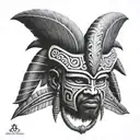 Igbo warrior mask tattoo design idea