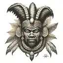 Igbo warrior mask tattoo design idea