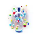 time in a bottle tattoo design idea