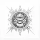 eclipse void sleeve tattoo design idea