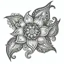 small minimalist style black color tatoo for ladys back tattoo design idea