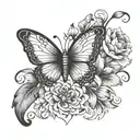 small minimalist style black color tatoo for ladys back tattoo design idea