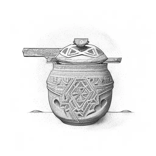 herodian-era clay cooking pot just the pot tattoo design idea