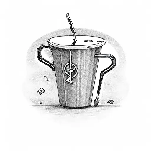 double Cup flowing into the 999 symbol tattoo design idea