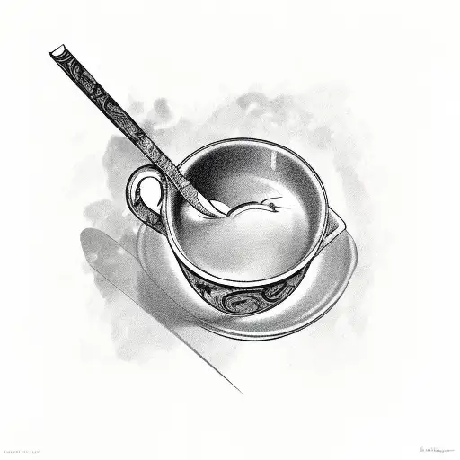 Lean Cup flowing into 999 tattoo design idea