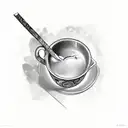 Lean Cup flowing into 999 tattoo design idea