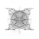 cathedral window  tattoo design idea