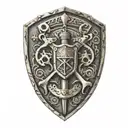 mechanics shield adorned with wrenches incorporated tattoo design idea