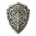 mechanics shield adorned with wrenches incorporated tattoo design idea