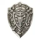 mechanics shield adorned with wrenches incorporated tattoo design idea