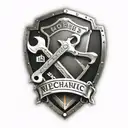 mechanics shield adorned with wrenches incorporated tattoo design idea