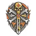 wrench crossed tattoo design idea