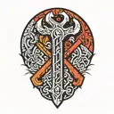 wrench crossed tattoo design idea