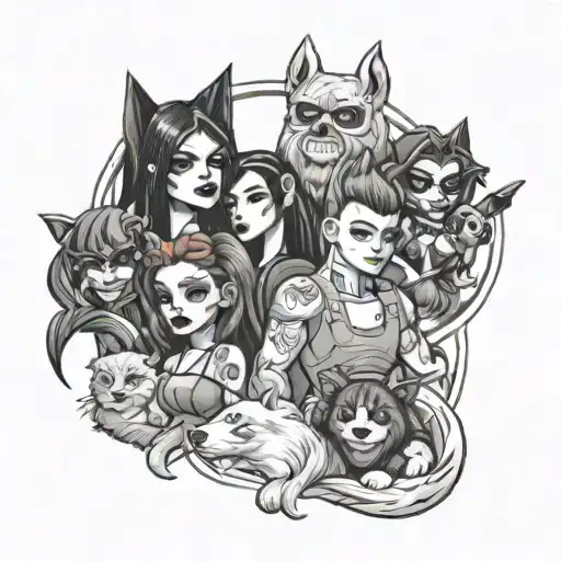 Harley,Liliah,Paislee,Darcee,Albie,Archie tattoo design idea