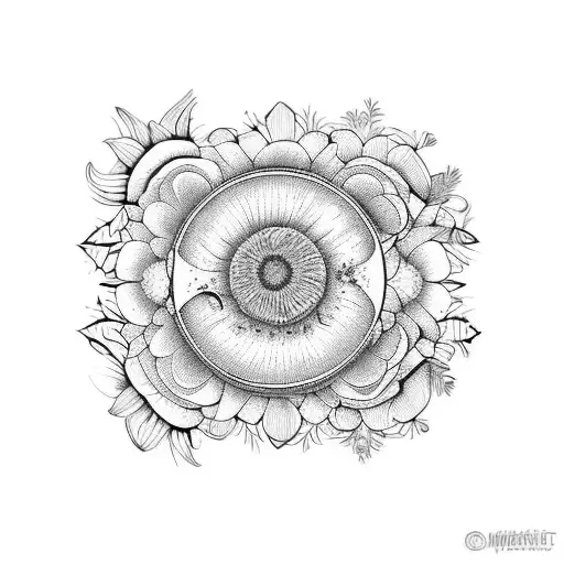 abeilles avec ornement floral  tattoo design idea