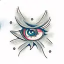 turkey eye tattoo design idea