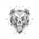 bear skull tattoo tattoo design idea
