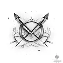 arrow bow tattoo design idea