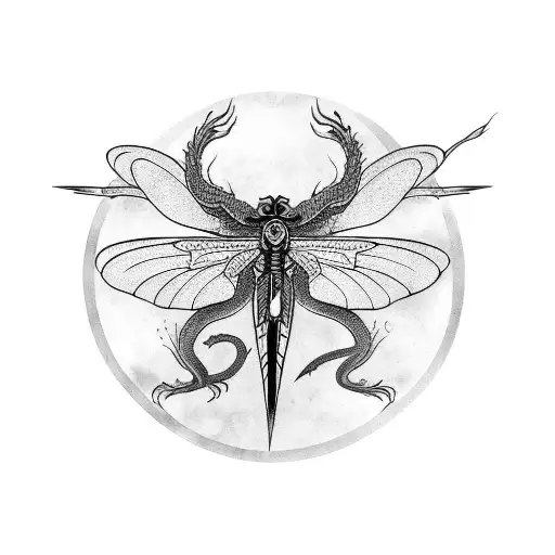 dragon-fly tattoo design idea