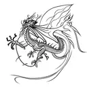 dragon-fly tattoo design idea