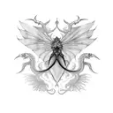 dragon-fly tattoo design idea