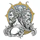 zeus y poseidon tattoo design idea