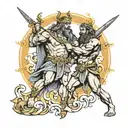 zeus y poseidon tattoo design idea