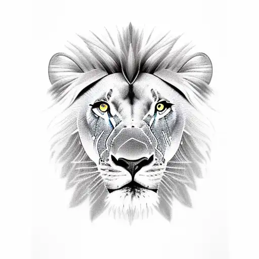 gladiator and lion tattoo design idea