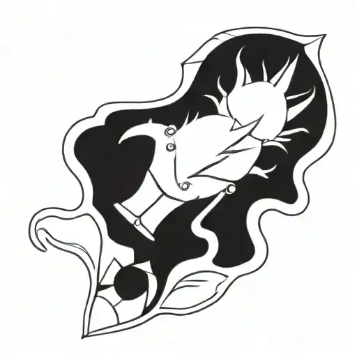 A thistle flower with a medieval armor glove tattoo design idea