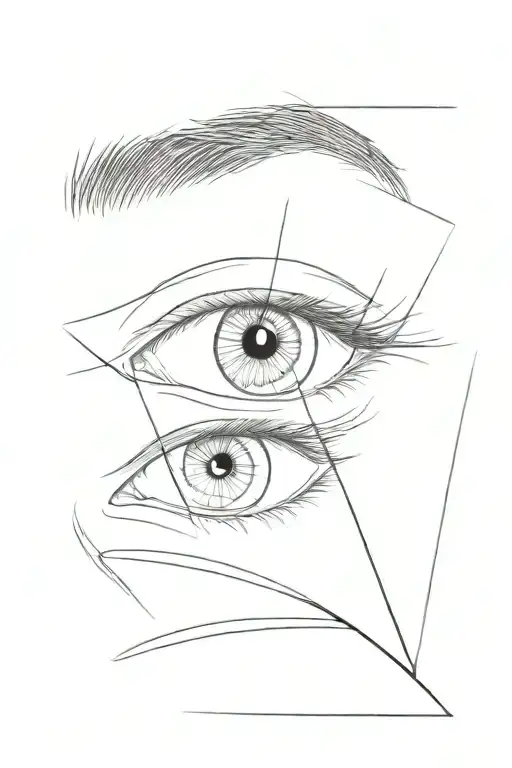 Male Realistic Eye tattoo design idea