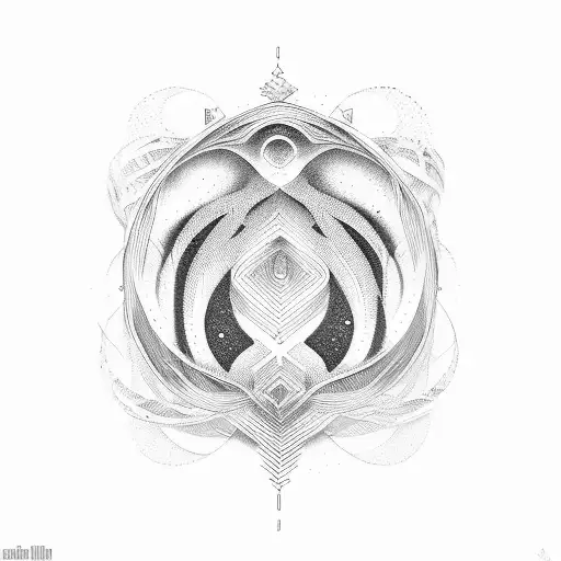 sine wave tattoo design idea