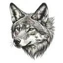 coyote tattoo design idea