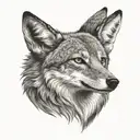 coyote tattoo design idea