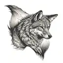 coyote tattoo design idea