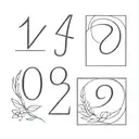 numbers 4,6,8 tattoo design idea
