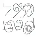 numbers 4,6,8 tattoo design idea