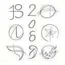 numbers 4,6,8 tattoo design idea