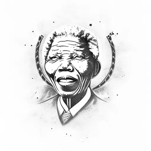  mandela style sleev with 3 birth date blend in it tattoo design idea