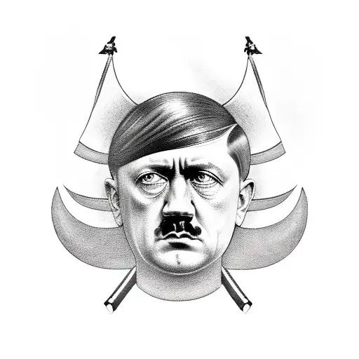 hitler as a viking tattoo design idea