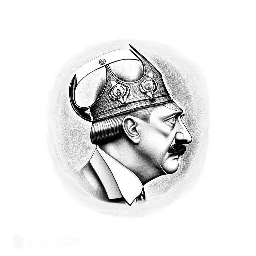 hitler as a viking tattoo design idea