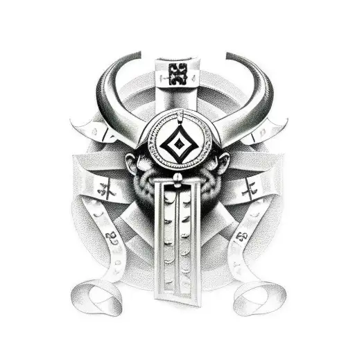 Viking hitler tattoo design idea