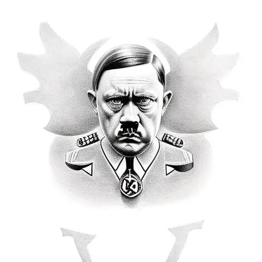 hitler as a viking tattoo design idea