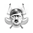 hitler as a viking tattoo design idea