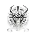 Viking hitler tattoo design idea