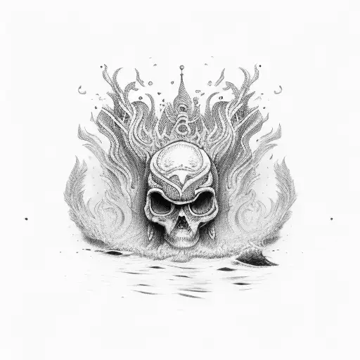 There was another in the fire Standing next to me There was another in the waters Holding back the seas tattoo design idea