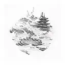 There was another in the fire Standing next to me There was another in the waters Holding back the seas tattoo design idea